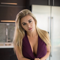 Tahlia Paris strips in the kitchen to reveal her amazing tits