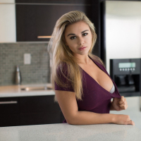Tahlia Paris strips in the kitchen to reveal her amazing tits