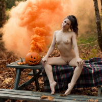 Funky Alexandra Belle shows her sexy Pink Outdoors