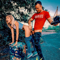 Pretty blonde Missy Luv fucks a guy with a camera