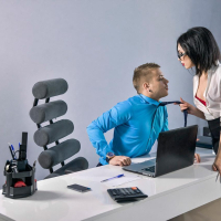 Hot secretary Sheri Vi fucks her boss for a promotion