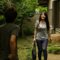 Asian Maid Rie Tachikawa lets a Guy rub her Twat