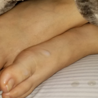 Cum on young thot feet