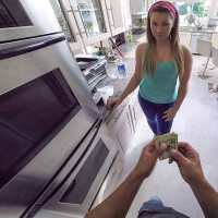 Blonde teen Klara Gold puts out for money