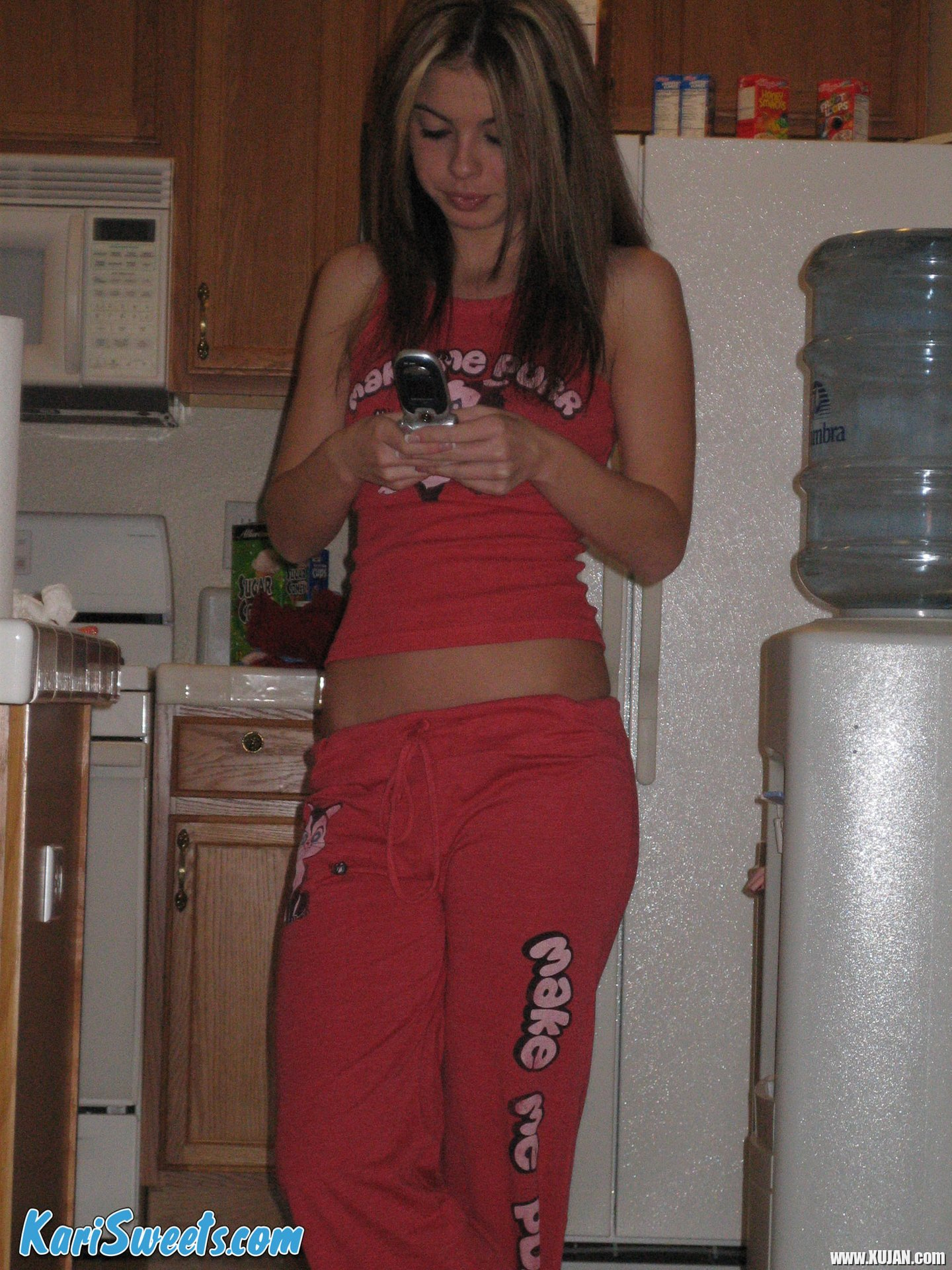 Beautiful teen Kari Sweets in a home routine photoshoot - Photo #1845293