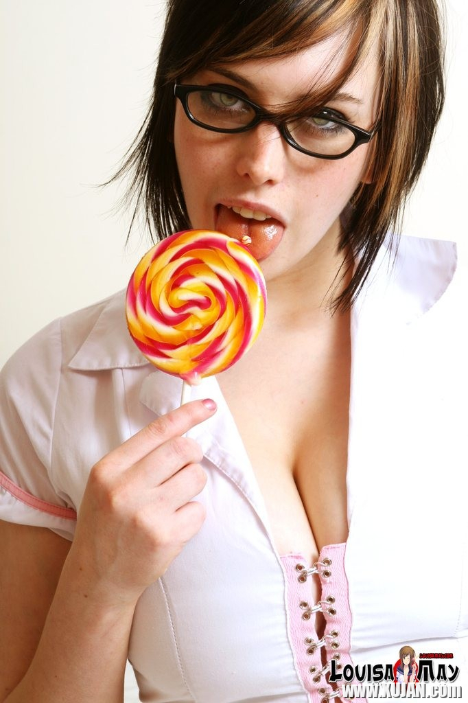 Beauty Louisa May wearing a sexy schoolgirl outfit - Photo #1856949