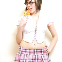 Pictures of Louisa May waiting for you in bed after class