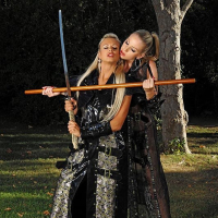 Lesbian Ashley Bulgari doing some sexy Martial Arts