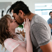 Hardcore interracial MMF threesome with skinny chick Melody Marks