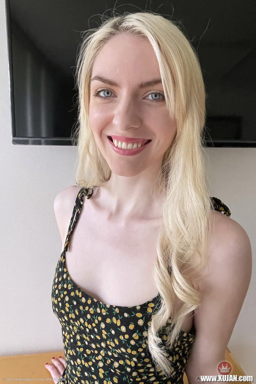 Blonde hottie Celestina Blooms loves teasing with her slim body - Photo #1876810