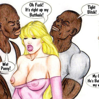 Busty bride enjoys getting assfucked by huge black cocks during gangbang