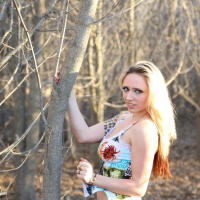 Hot Lily Xo flashing her Tits and Ass in the Woods