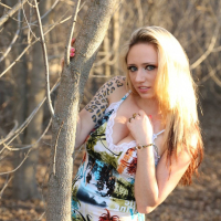 Hot Lily Xo flashing her Tits and Ass in the Woods