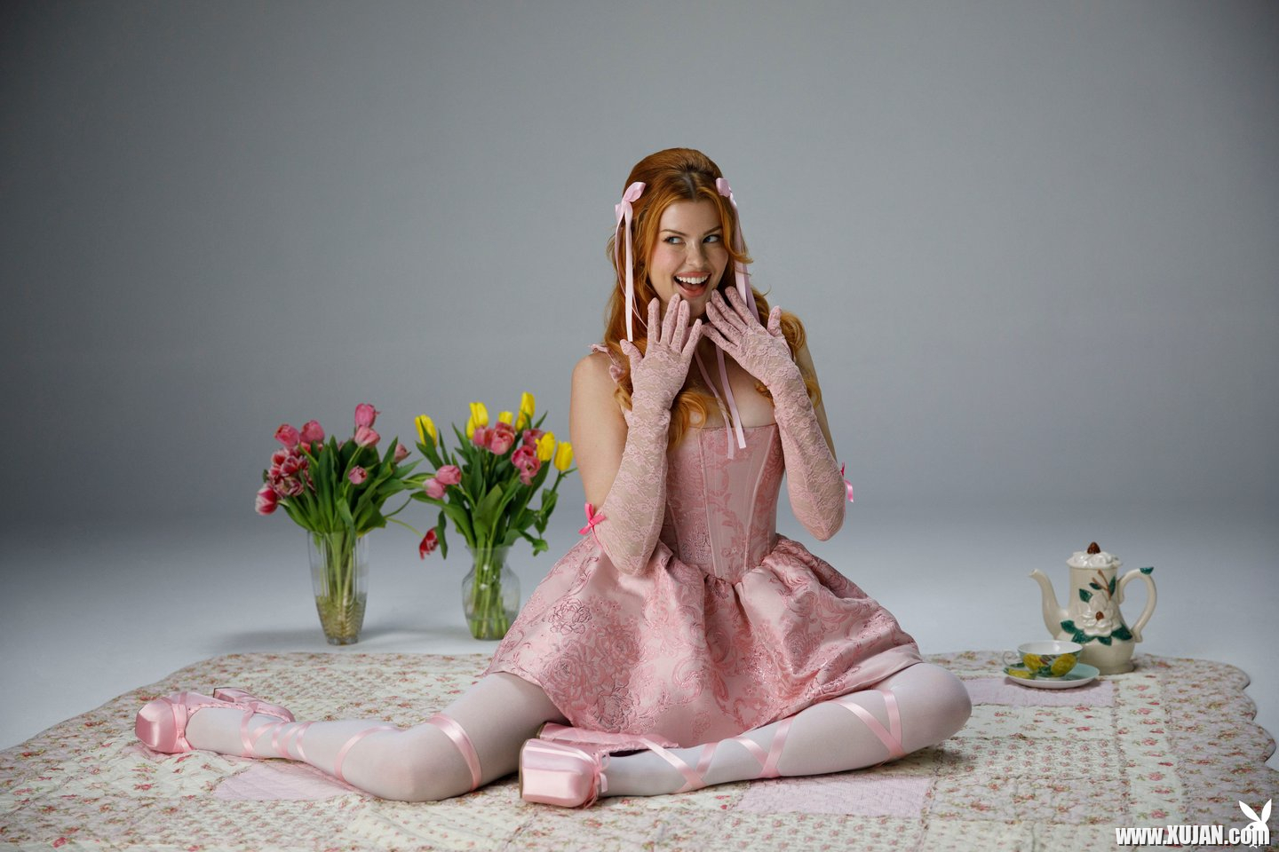 Ginger cutie Elly Clutch strips off her pink dress and high heels - Photo #1902251