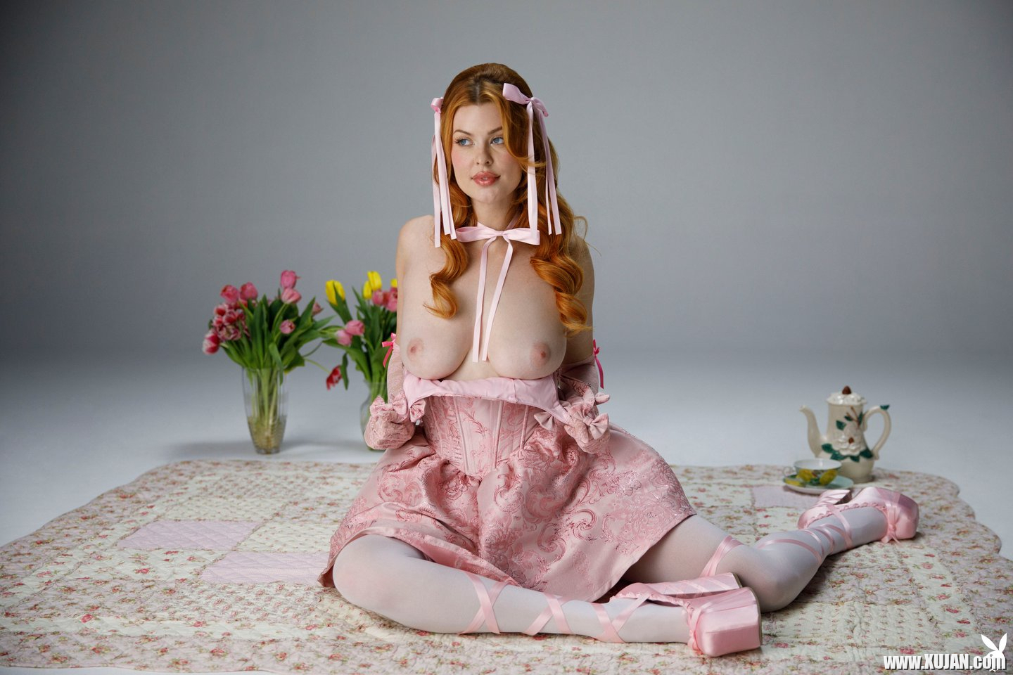 Ginger cutie Elly Clutch strips off her pink dress and high heels - Photo #1902252