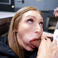 Tattooed dude fucks his sexy lawyer Skylar Snow on the table