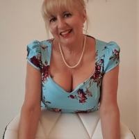 Nothing makes Lorna Blu happier than showing her big tits