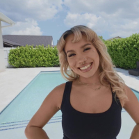 Naughty blonde girl Luna Luxe bounces on a rock solid dong