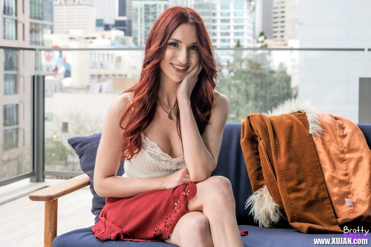 Redhead porn star April Snow mounts her pussy on a thick dick - Photo #1950308