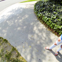 Hot Dani Desire gets picked up and fucked outdoors