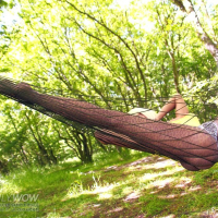 Lily Wow swinging in a Hammock in Pantyhose