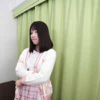 Playful japanese youngster Mao Aoba poses in sexy plaid skirt