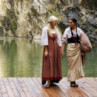Gorgeous girl Jodi has some lesbian fun with Divinity Love outdoors