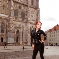 Redhead latex lover