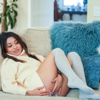 Brunette cutie Mickey Violet toys her twat before getting hammered hard