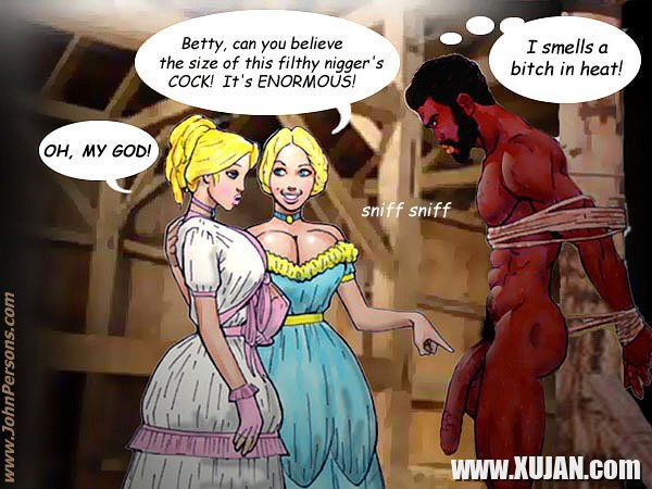 Busty babes get assfucked by black slaves during interracial gangbang - Photo #1981065