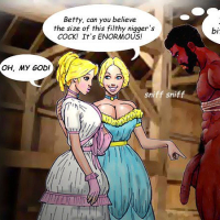Busty babes get assfucked by black slaves during interracial gangbang
