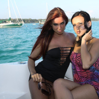 Ashley and Angelica invite you to party with them on a yacht