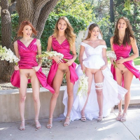 Perfect lesbian wedding with sexual girls