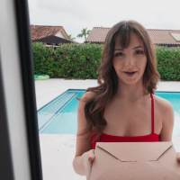Naughty brunette Serena Hill fucks her hung neighbor Rocket Powers