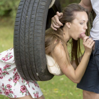 Veronica Clark has hot Sex outdoors with her Man