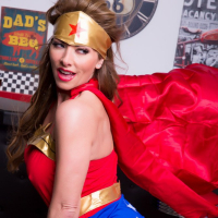 Lynda Leigh masturbating in a Wonder Woman Outfit
