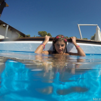 Pool fun with provocative Melena Maria Rya and her favorite buttplug