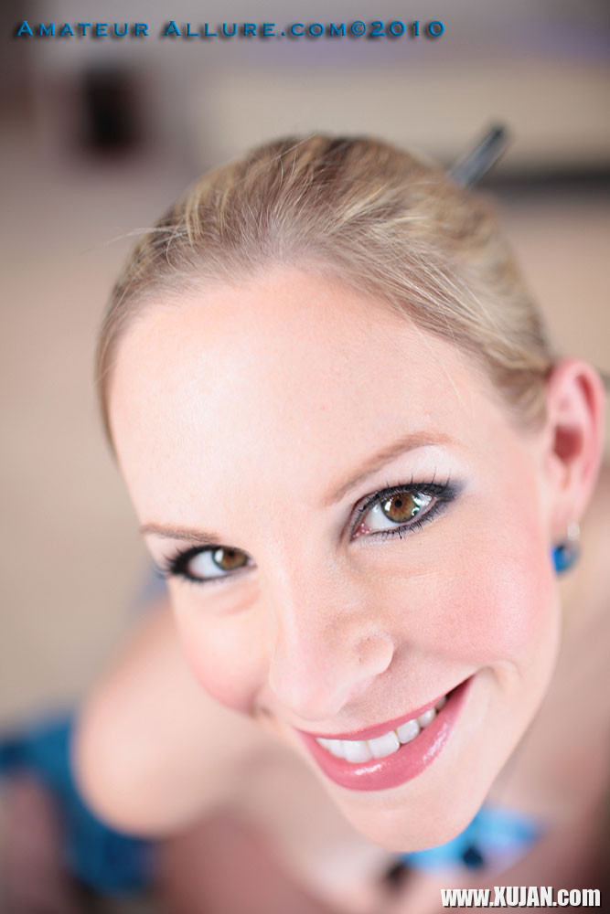 busty blonde beauty Aimee sucks dick gets cum facial - Photo #2022372