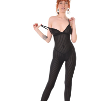 Solo redhead chick Lilly Mays bounces her pussy on a dildo