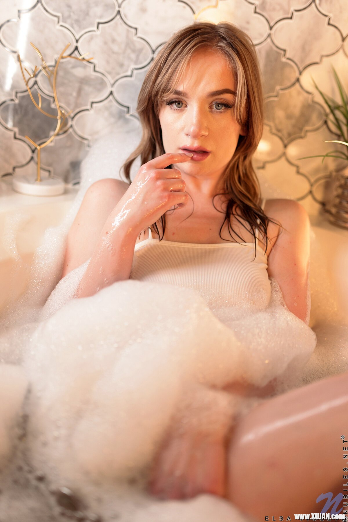 Nubiles presents gorgeous Elsa Violet playing with a realistic dildo - Photo #2030456