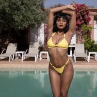 Angel Constance reveals sexy slim Body by the Pool