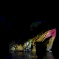 Beautiful chicks Nika puts up a great performance during a light show