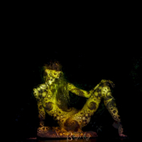 Beautiful chicks Nika puts up a great performance during a light show