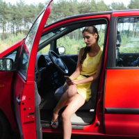 Coco Kiss gets fucked by sleazy stranger outdoors