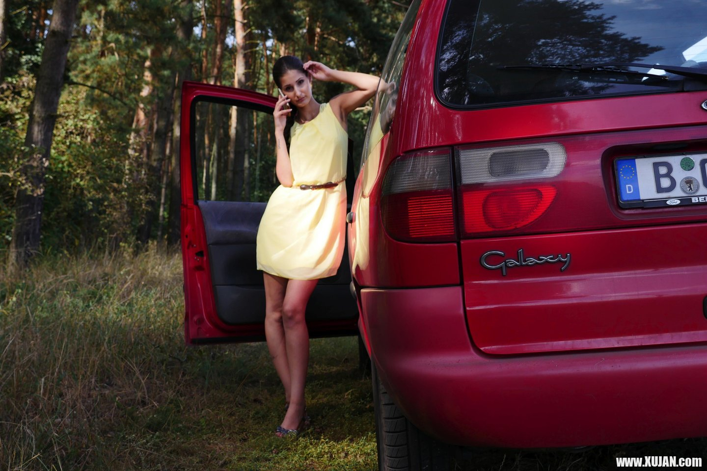 Saucy Coco Kiss gets fucked hard next to a red Car - Photo #2046902