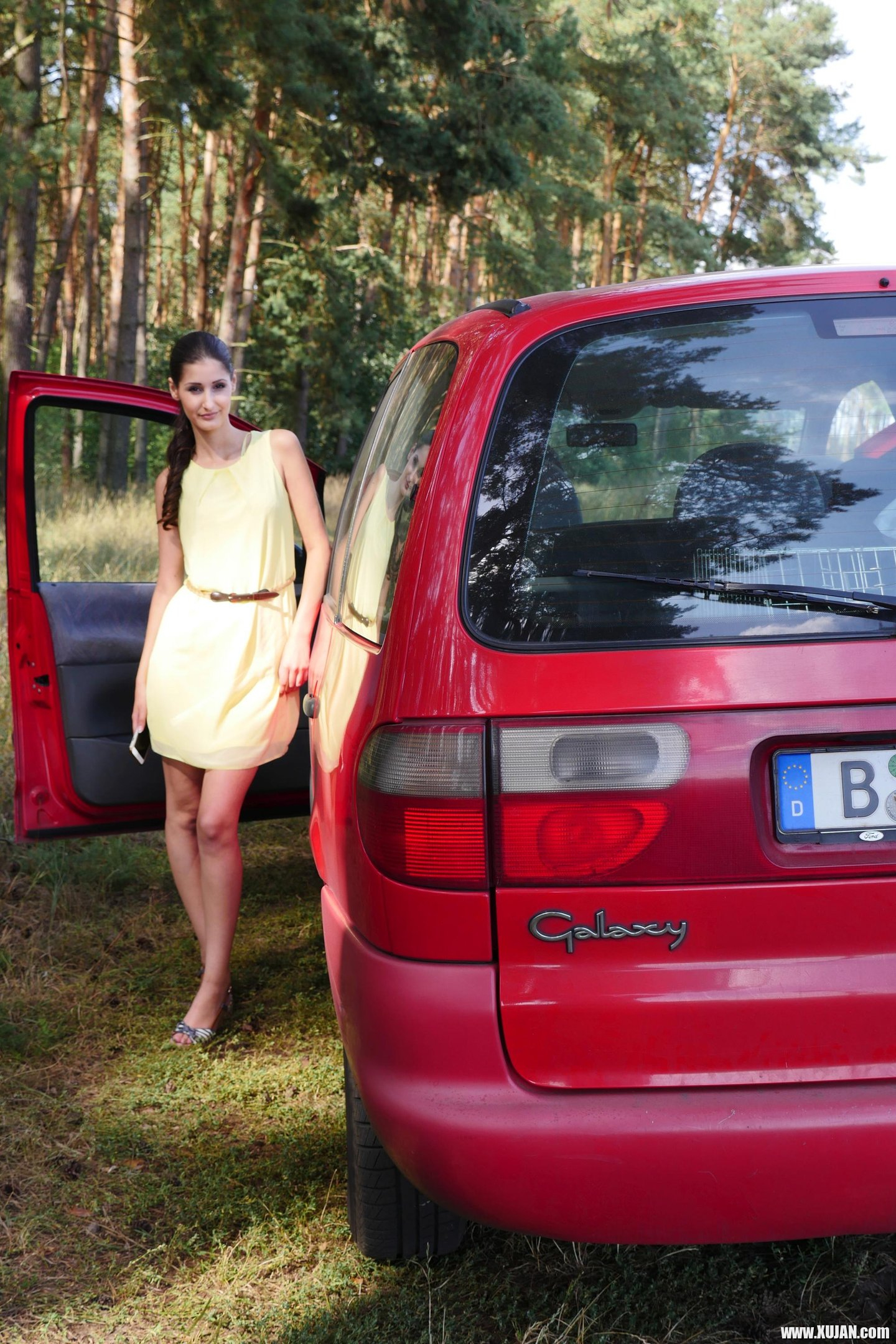 Saucy Coco Kiss gets fucked hard next to a red Car - Photo #2046907