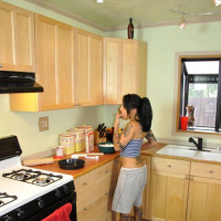 Pictures of Regan Reese getting some pussy in the kitchen