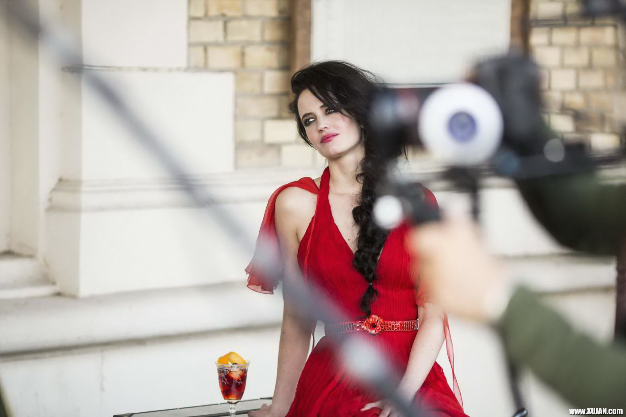 Eva Green busty and leggy wearing various red outfit for Campari Calendar 2015 p - Photo #2067100