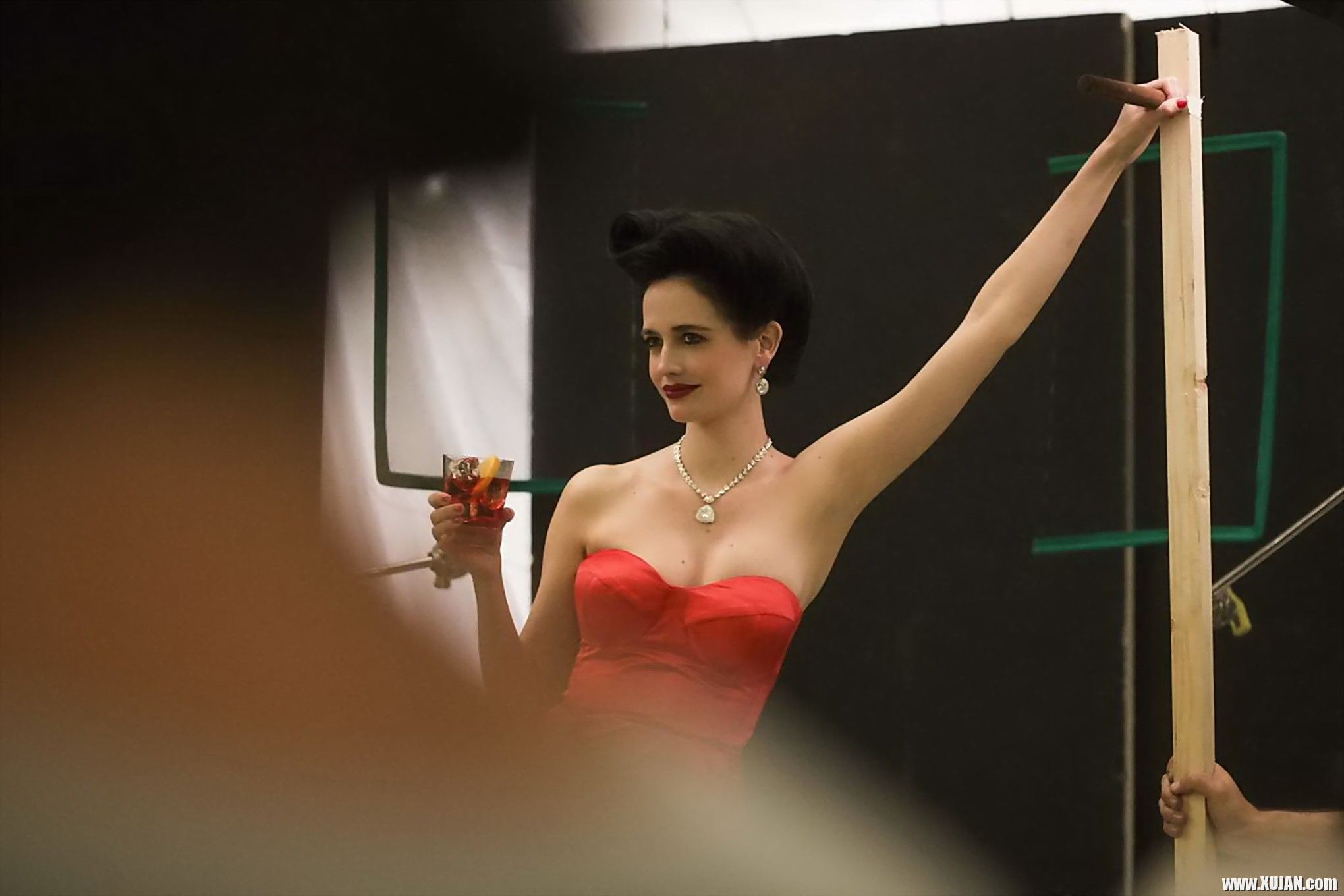 Eva Green busty and leggy wearing various red outfit for Campari Calendar 2015 p - Photo #2067102