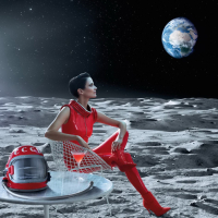 Eva Green busty and leggy wearing various red outfit for Campari Calendar 2015 p